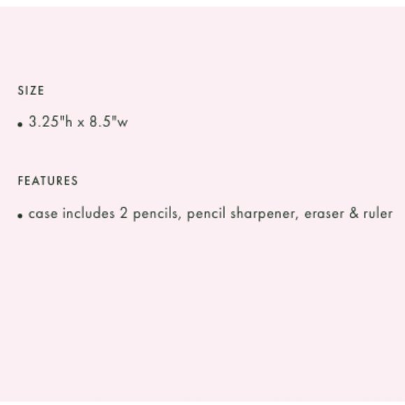 kate spade geo spade pink pencil case set nwt - Picture 5 of 6